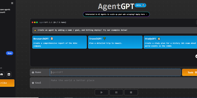 AgentGPT screenshot thumbnail