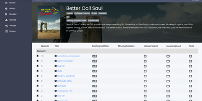 Bazarr screenshot thumbnail
