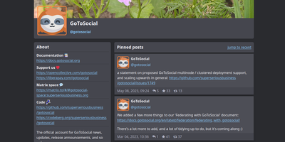 GoToSocial screenshot thumbnail