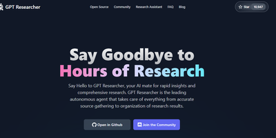 GPT Researcher screenshot thumbnail