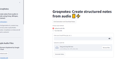 GroqNotes screenshot thumbnail