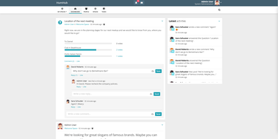 HumHub screenshot thumbnail