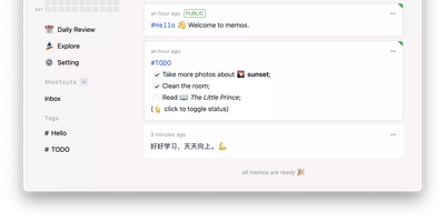 Memos screenshot thumbnail