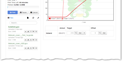 OctoPrint screenshot thumbnail