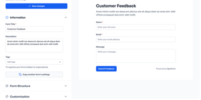 OpnForm screenshot thumbnail