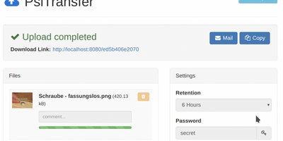 PsiTransfer screenshot thumbnail